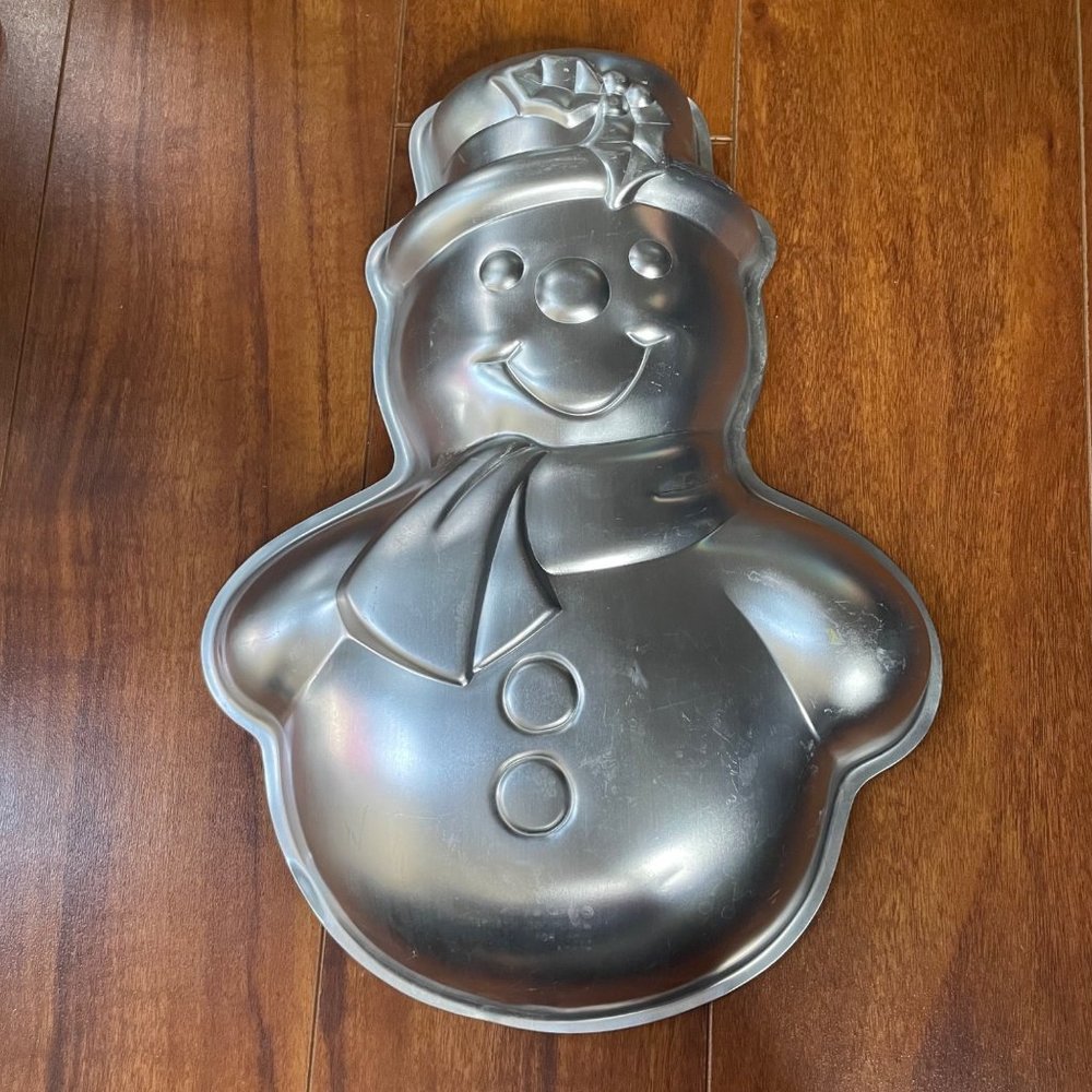 New 1989 Wilton Snowman Cake Pan Mold Holiday Christmas Winter
